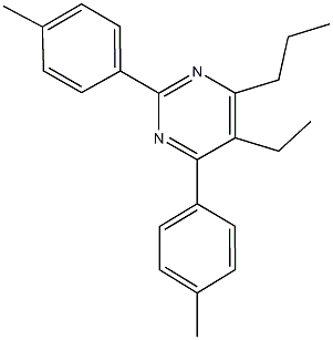 5-ethyl-2,4-bis(4-methylphenyl)-6-propylpyrimidine Struktur