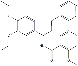 N-[1-(3,4-diethoxyphenyl)-3-phenylpropyl]-2-methoxybenzamide Struktur