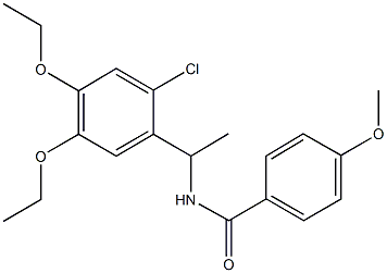 N-[1-(2-chloro-4,5-diethoxyphenyl)ethyl]-4-methoxybenzamide Struktur