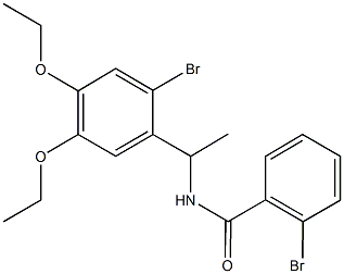 2-bromo-N-[1-(2-bromo-4,5-diethoxyphenyl)ethyl]benzamide Struktur