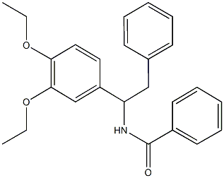 N-[1-(3,4-diethoxyphenyl)-2-phenylethyl]benzamide Struktur