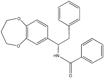 N-[1-(3,4-dihydro-2H-1,5-benzodioxepin-7-yl)-2-phenylethyl]benzamide Struktur