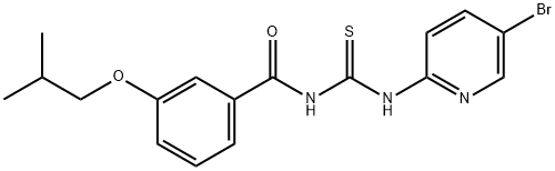 N-(5-bromopyridin-2-yl)-N'-(3-isobutoxybenzoyl)thiourea Struktur