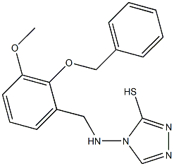 4-{[2-(benzyloxy)-3-methoxybenzyl]amino}-4H-1,2,4-triazole-3-thiol Struktur