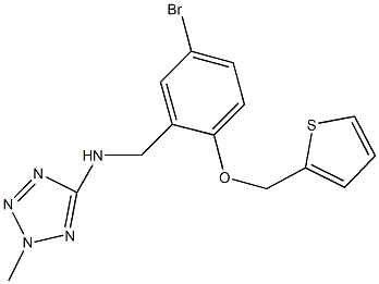 N-[5-bromo-2-(2-thienylmethoxy)benzyl]-N-(2-methyl-2H-tetraazol-5-yl)amine Struktur