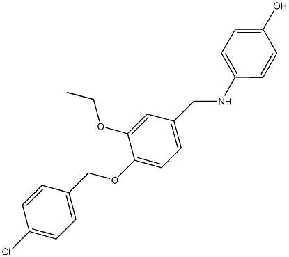 4-({4-[(4-chlorobenzyl)oxy]-3-ethoxybenzyl}amino)phenol Struktur