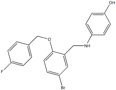 4-({5-bromo-2-[(4-fluorobenzyl)oxy]benzyl}amino)phenol Struktur