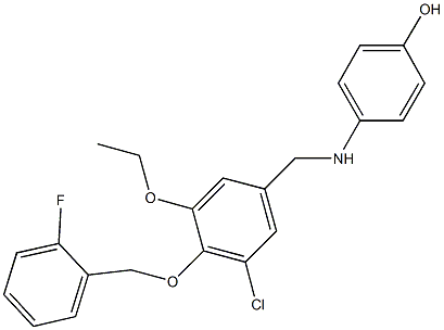 4-({3-chloro-5-ethoxy-4-[(2-fluorobenzyl)oxy]benzyl}amino)phenol Struktur