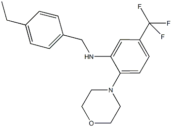 N-(4-ethylbenzyl)-2-(4-morpholinyl)-5-(trifluoromethyl)aniline Struktur