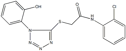 N-(2-chlorophenyl)-2-{[1-(2-hydroxyphenyl)-1H-tetraazol-5-yl]sulfanyl}acetamide Struktur