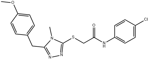 N-(4-chlorophenyl)-2-{[5-(4-methoxybenzyl)-4-methyl-4H-1,2,4-triazol-3-yl]sulfanyl}acetamide Struktur