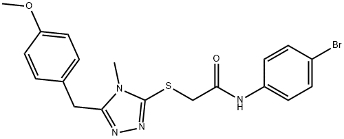 N-(4-bromophenyl)-2-{[5-(4-methoxybenzyl)-4-methyl-4H-1,2,4-triazol-3-yl]sulfanyl}acetamide Struktur