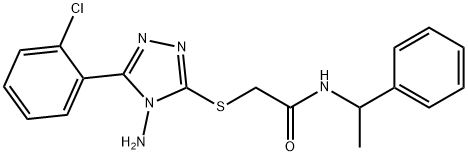 2-{[4-amino-5-(2-chlorophenyl)-4H-1,2,4-triazol-3-yl]sulfanyl}-N-(1-phenylethyl)acetamide Struktur