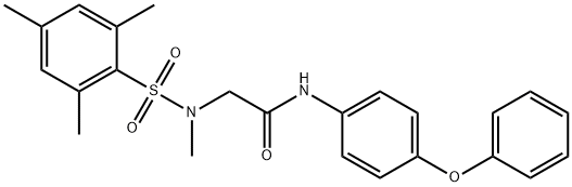 2-[(mesitylsulfonyl)(methyl)amino]-N-(4-phenoxyphenyl)acetamide Struktur