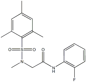 N-(2-fluorophenyl)-2-[(mesitylsulfonyl)(methyl)amino]acetamide Struktur