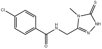 4-chloro-N-[(4-methyl-5-sulfanyl-4H-1,2,4-triazol-3-yl)methyl]benzamide Struktur