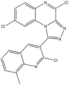 4,8-dichloro-1-(2-chloro-8-methyl-3-quinolinyl)[1,2,4]triazolo[4,3-a]quinoxaline Struktur