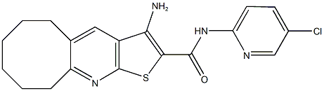 3-amino-N-(5-chloro-2-pyridinyl)-5,6,7,8,9,10-hexahydrocycloocta[b]thieno[3,2-e]pyridine-2-carboxamide Struktur