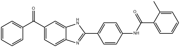 N-[4-(5-benzoyl-1H-benzimidazol-2-yl)phenyl]-2-methylbenzamide Struktur