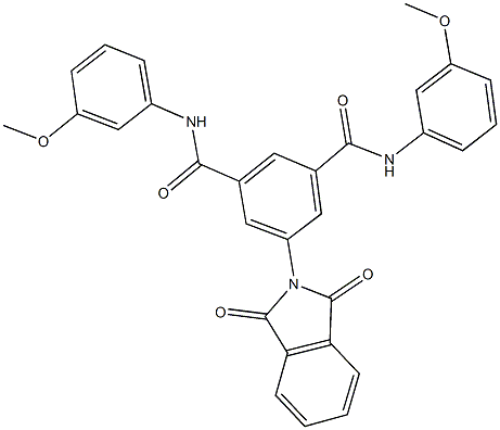 5-(1,3-dioxo-1,3-dihydro-2H-isoindol-2-yl)-N~1~,N~3~-bis(3-methoxyphenyl)isophthalamide Struktur