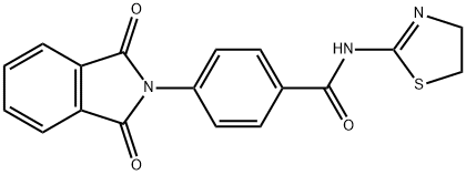 N-(4,5-dihydro-1,3-thiazol-2-yl)-4-(1,3-dioxo-1,3-dihydro-2H-isoindol-2-yl)benzamide Struktur