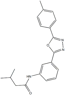 3-methyl-N-{3-[5-(4-methylphenyl)-1,3,4-oxadiazol-2-yl]phenyl}butanamide Struktur