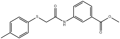 methyl 3-({[(4-methylphenyl)sulfanyl]acetyl}amino)benzoate Struktur