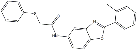 N-[2-(2-methylphenyl)-1,3-benzoxazol-5-yl]-2-(phenylsulfanyl)acetamide Struktur