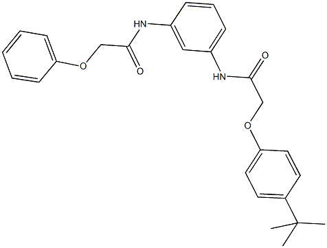 2-(4-tert-butylphenoxy)-N-{3-[(phenoxyacetyl)amino]phenyl}acetamide Struktur