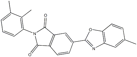 2-(2,3-dimethylphenyl)-5-(5-methyl-1,3-benzoxazol-2-yl)-1H-isoindole-1,3(2H)-dione Struktur