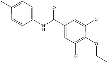 3,5-dichloro-4-ethoxy-N-(4-methylphenyl)benzamide Struktur