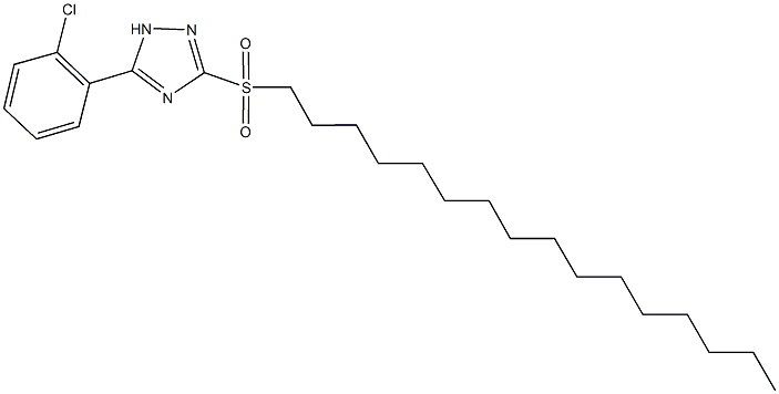 5-(2-chlorophenyl)-1H-1,2,4-triazol-3-yl hexadecyl sulfone Struktur