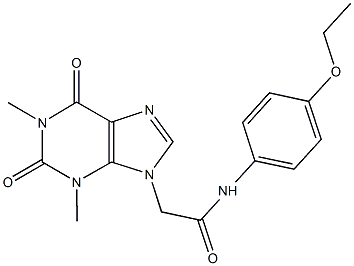 2-(1,3-dimethyl-2,6-dioxo-1,2,3,6-tetrahydro-9H-purin-9-yl)-N-(4-ethoxyphenyl)acetamide Struktur