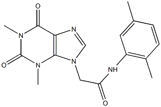 2-(1,3-dimethyl-2,6-dioxo-1,2,3,6-tetrahydro-9H-purin-9-yl)-N-(2,5-dimethylphenyl)acetamide Struktur