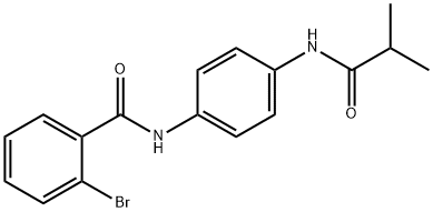 2-bromo-N-[4-(isobutyrylamino)phenyl]benzamide Struktur