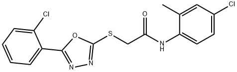 N-(4-chloro-2-methylphenyl)-2-{[5-(2-chlorophenyl)-1,3,4-oxadiazol-2-yl]sulfanyl}acetamide Struktur