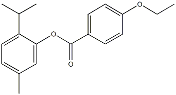 2-isopropyl-5-methylphenyl 4-ethoxybenzoate Struktur