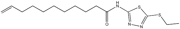 N-[5-(ethylsulfanyl)-1,3,4-thiadiazol-2-yl]undec-10-enamide Struktur