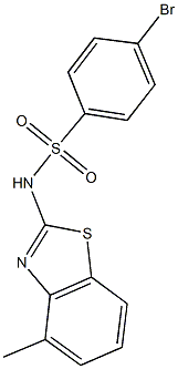 4-bromo-N-(4-methyl-1,3-benzothiazol-2-yl)benzenesulfonamide Struktur