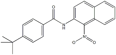 4-tert-butyl-N-{1-nitro-2-naphthyl}benzamide Struktur