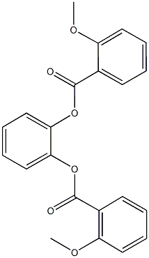 2-[(2-methoxybenzoyl)oxy]phenyl 2-methoxybenzoate Struktur