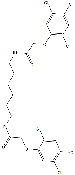 2-(2,4,5-trichlorophenoxy)-N-(6-{[(2,4,5-trichlorophenoxy)acetyl]amino}hexyl)acetamide Struktur