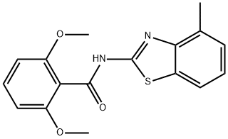 2,6-dimethoxy-N-(4-methyl-1,3-benzothiazol-2-yl)benzamide Struktur