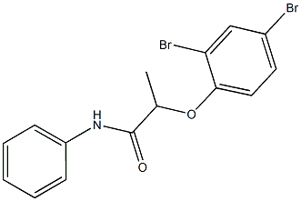 2-(2,4-dibromophenoxy)-N-phenylpropanamide Struktur