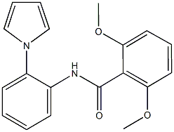 2,6-dimethoxy-N-[2-(1H-pyrrol-1-yl)phenyl]benzamide Struktur