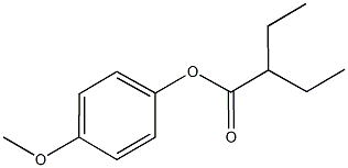 4-methoxyphenyl 2-ethylbutanoate Struktur