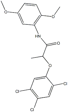 N-(2,5-dimethoxyphenyl)-2-(2,4,5-trichlorophenoxy)propanamide Struktur