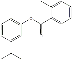 5-isopropyl-2-methylphenyl 2-methylbenzoate Struktur