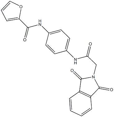 N-(4-{[2-(1,3-dioxo-1,3-dihydro-2H-isoindol-2-yl)acetyl]amino}phenyl)-2-furamide Struktur