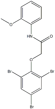 N-(2-methoxyphenyl)-2-(2,4,6-tribromophenoxy)acetamide Struktur